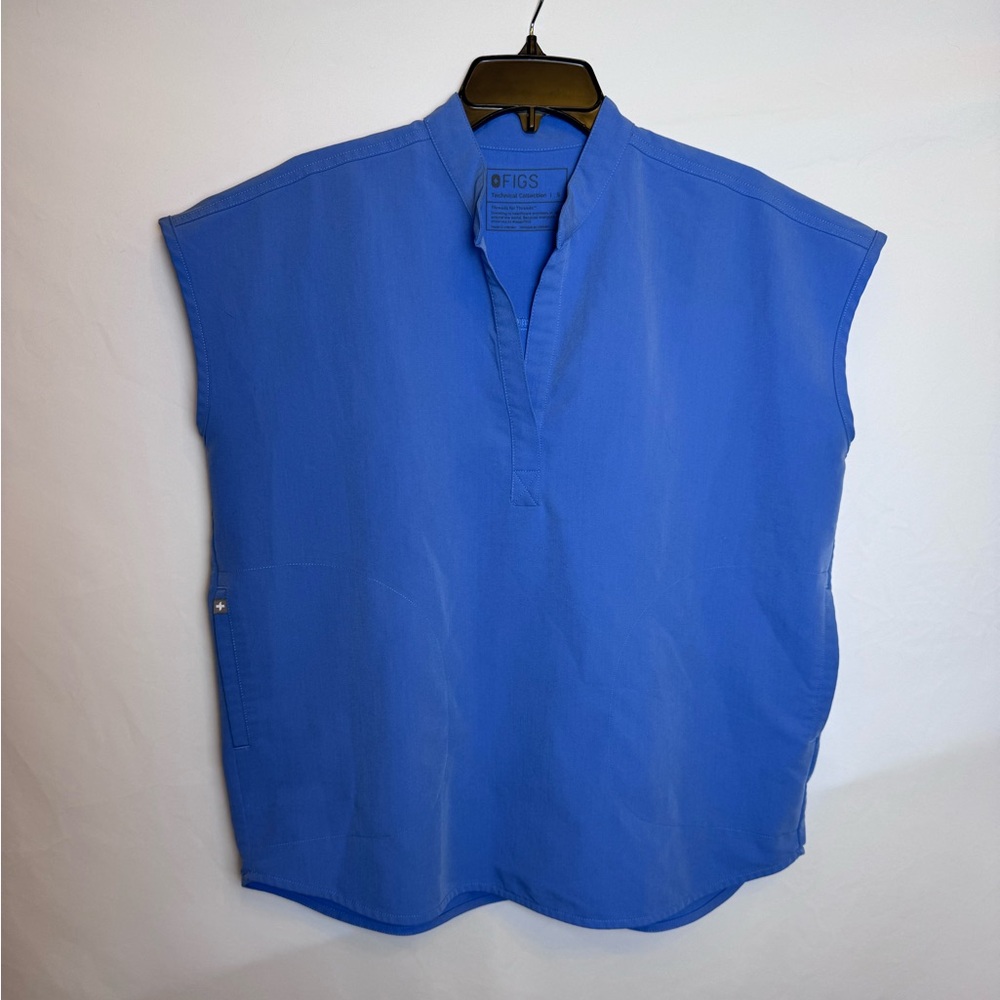 Figs Scrub Top Womens Small Ceil Blue Rafaela Oversized Top